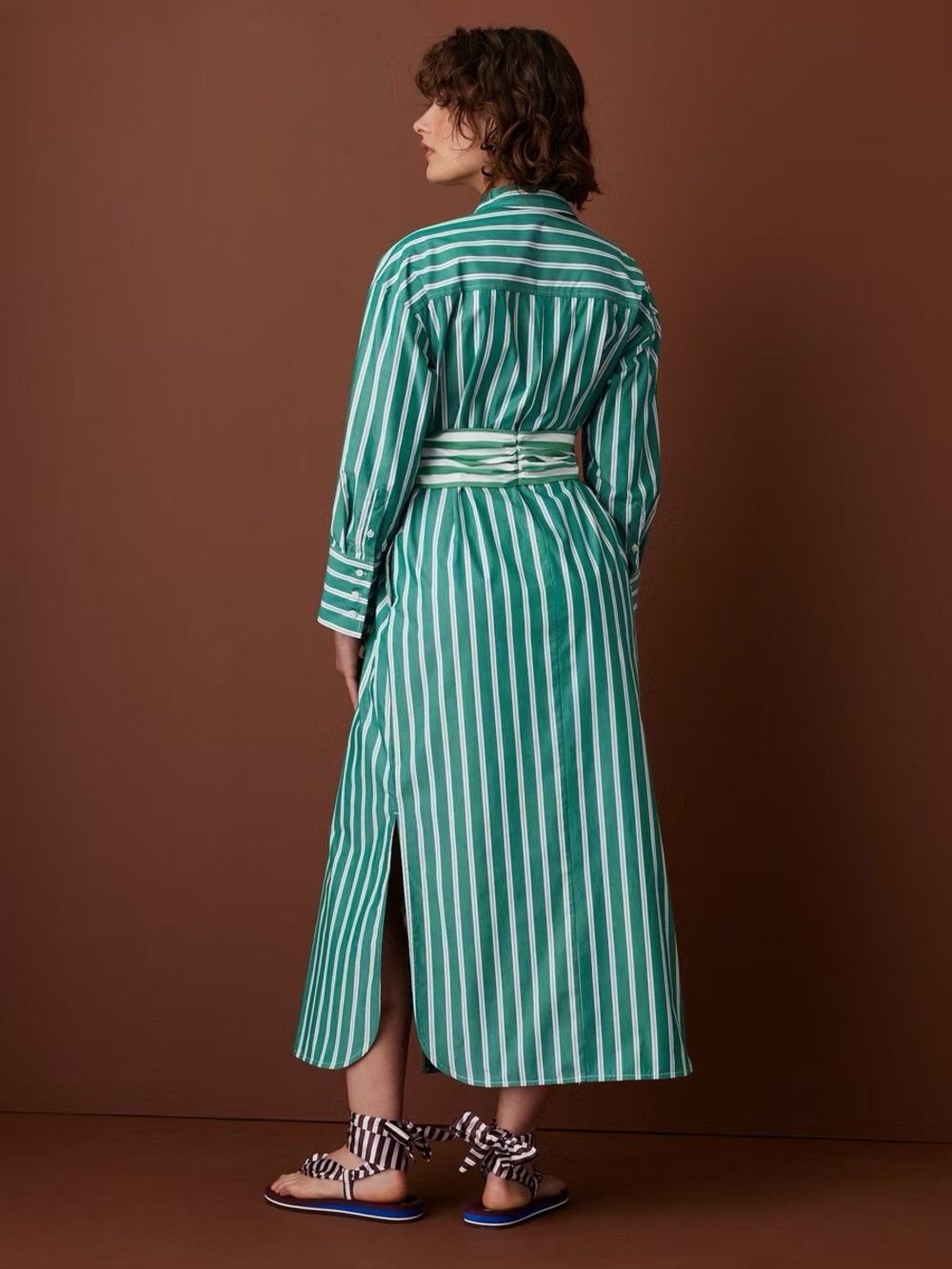 Rosie Assoulin tie waist poplin dress, NWT - Picture 2 of 6